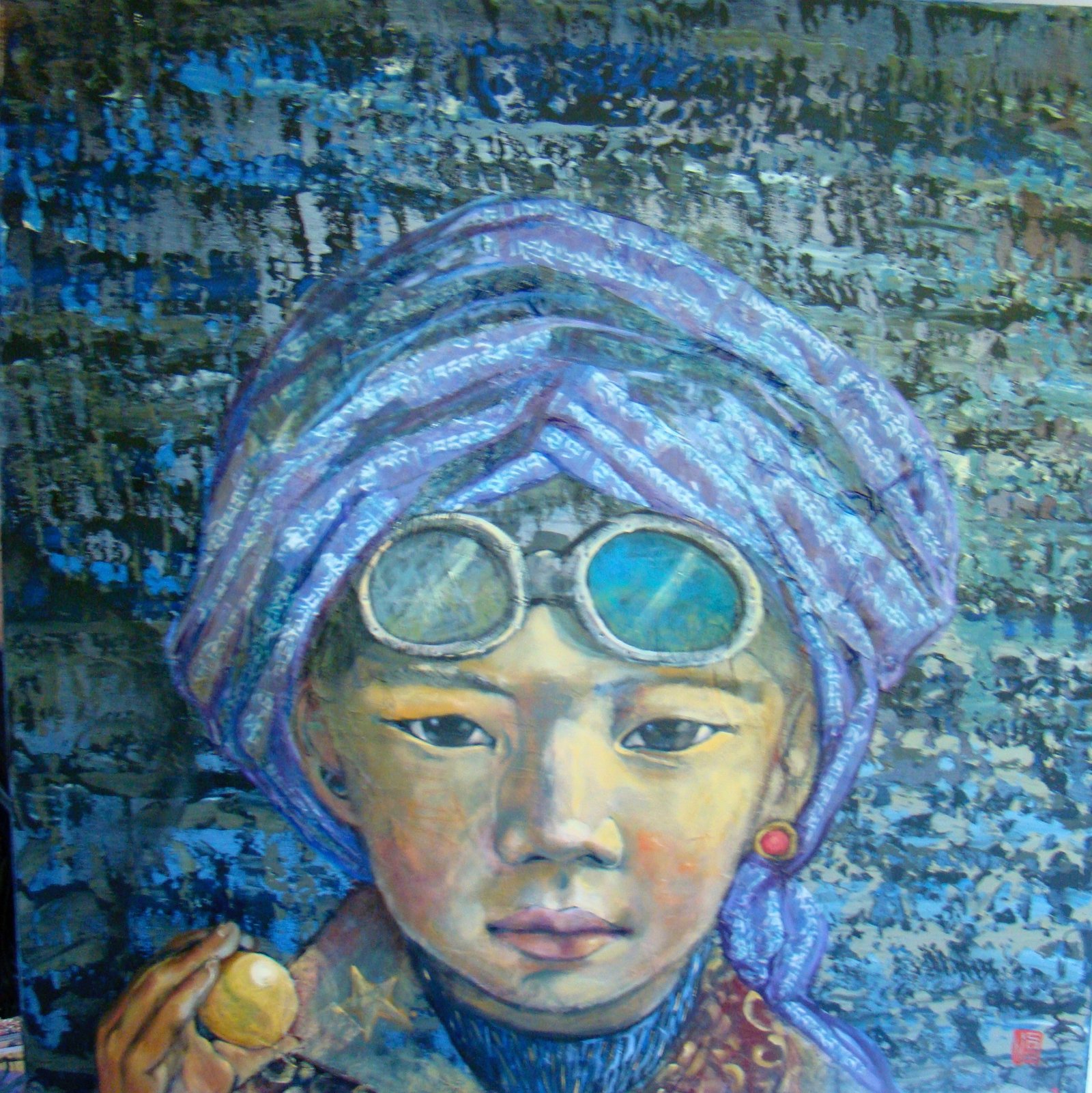 AKANE II, gesso, oil & mixte